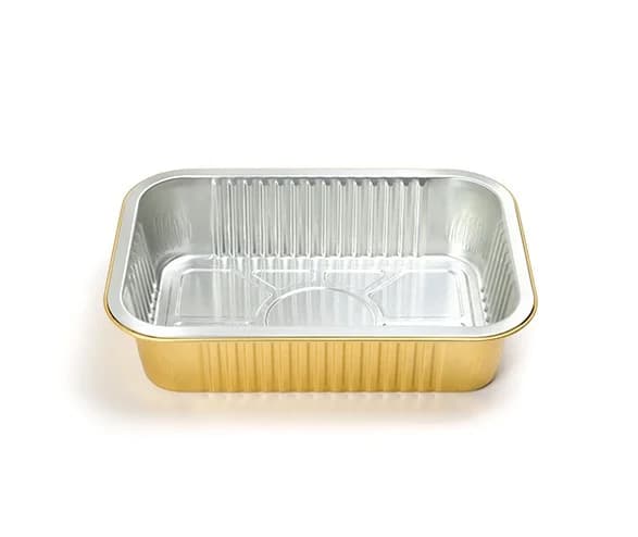 C184-750 Rectangular Aluminum Foil Container - Durable food packaging for commercial and household use