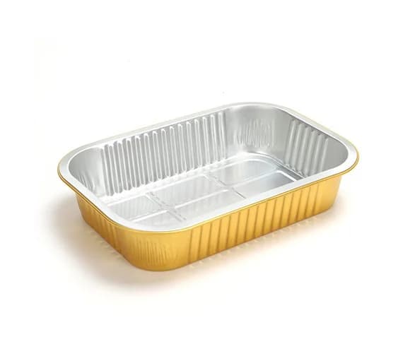 C220-1050 Rectangular Aluminum Foil Container - Durable food packaging for commercial and household use